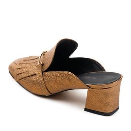 [KUHEE] Bloafers 8311K 5cm-Gold Embellished Slippers Mules Classic Casual Handmade Shoes - Made in Korea